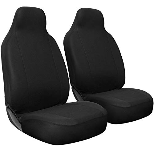 Motorup America High Back Auto Car Seat Cover Set - Fits Select Vehicles Car Truck Van SUV - Black