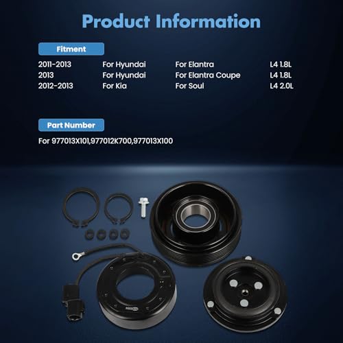 Image of ECCPP AC Clutch 2011-2013 Fit for Hyundai Elantra 1.8L