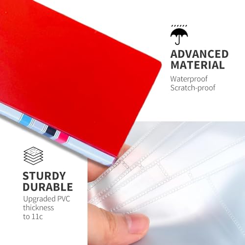 Image of Business Card Holder, Holds Business /Visiting /Debit /Name Id Card Book Case Organizer Slots (Pack of 1) (Red, 240 Pocket)