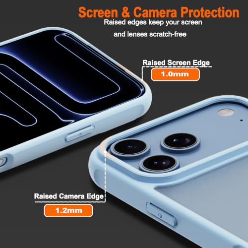 Image of iPhone 18 pro /17 pro Case,Translucent Matte(Light Blue)