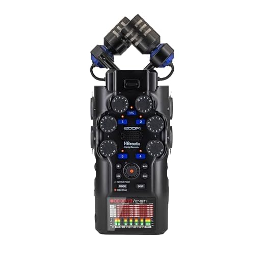 Zoom - H6Studio - Grabadora de 6 pistas a 32 bits coma flotante de 192 kHz con modo 16/24 bits, ganancia, limitadores, cápsula XYH-5e, modo de interface de audio Mac, PC, iOS, Android