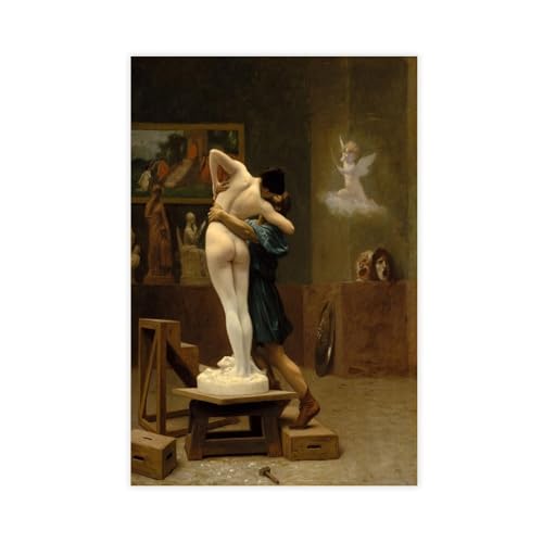 Impression toile Pygmalion Gerome, tableau romantique moderne de 30x45 cm