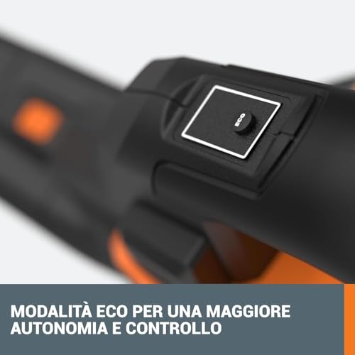 Worx WG583E.9 Soffiatore/Aspiratore Brushless Da 40 V Con Sacco Di Raccolta - Solo Utensile - 8