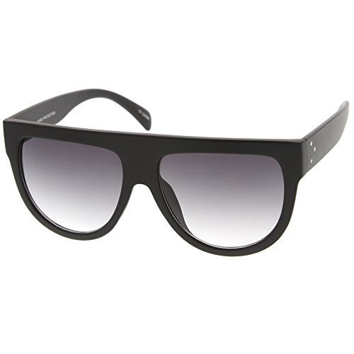 zeroUV Large Oversize Wide Temple Flat Top Aviator Sunglasses 57mm2