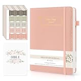 AKONEGE Bible Study Journal - Prayer Journal for Women, A5 Hardcover Church Notebook for Sermon, Scripture...