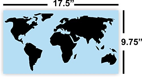 World Map Stencil For Painting Signs, Reusable & Thick, By Barn Star #TOP1