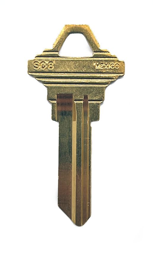 JMA SLG11E Key Blank Replacement for Schlage E SC8/1145E (BR) (50-Pack)