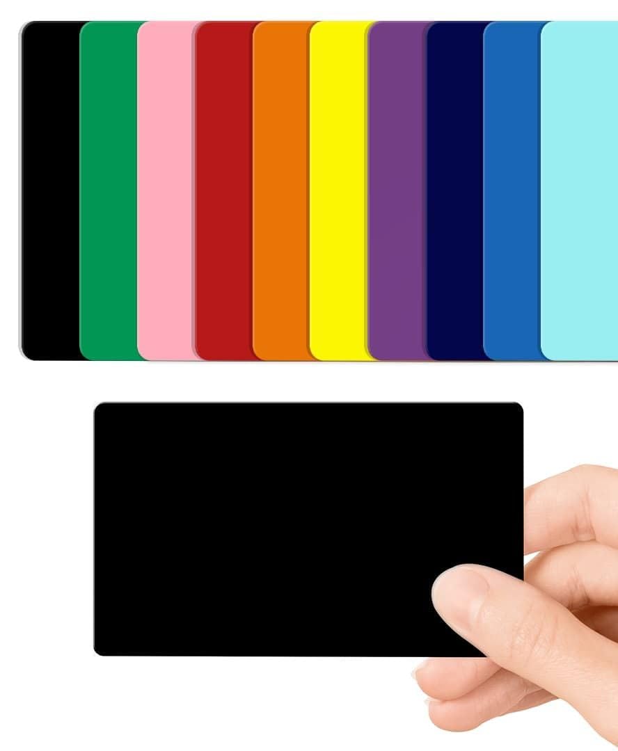 Black Blank PVC Cards Plastic - Pack of 100 by CKB LTD 760 Micron Standard CR80 ID Credit Card Size 86 x 54mm - Printable Ideal for overprinting in Any Desktop ID Card Printers (Black Gloss) — image 1