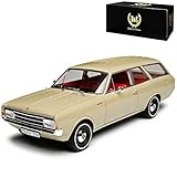 Aus Resine mit Plastikteilen. BOS Opel Rekord C Caravan Kombi Beige Grau 1966-1971 1/18 Modell Auto mit individiuellem Wunschkennzeichen