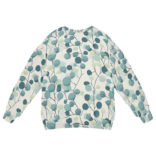 JUNZAN Cartoon Eucalyptus Leaf Kids Boys Sweatshirts Hoodies Long Sleeve Fall Tops Shirts Athletic 4T2