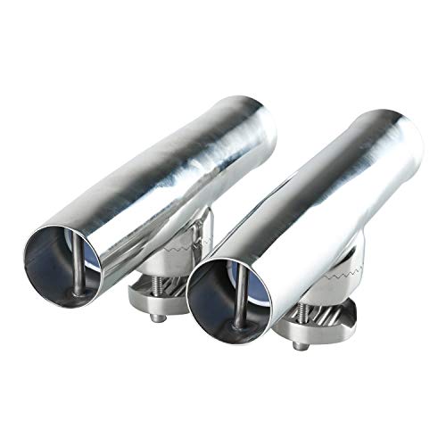 Hyddnice 2Pcs Tournament Style Clamp On Fishing Rod Holder For Rails 1" To 1-1/4" Rail Mount Stainless Steel Adjustable Fishing Rod Holder #TOP7