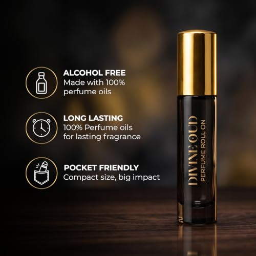 Image of Beardo Divine Oud Roll On, 7ml | 100% Concentrated Perfume Oil | Long Lasting Roll On For Man | Woody, Spicy, Oud | Ideal Gift for Men | Best Attar Perfume For Man