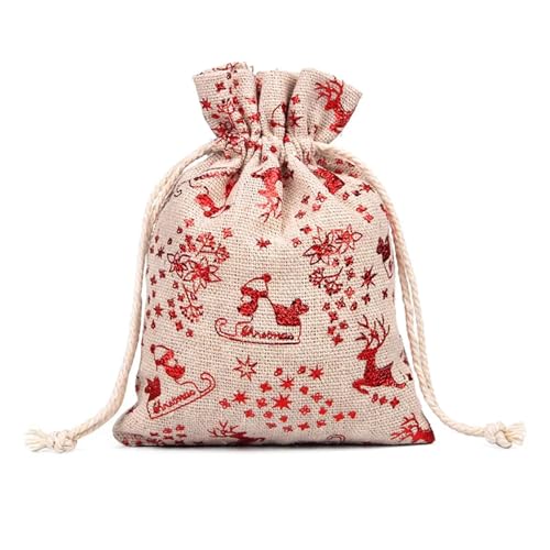 Bolsas de Navidad de arpillera para evitar roturas de regalos pequeños 2