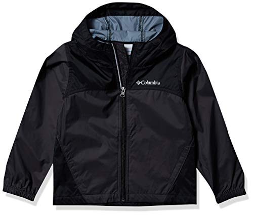Columbia Boys' Toddler Glennaker Rain Jacket, Waterproof & Breathable, Shark/Black, 3T