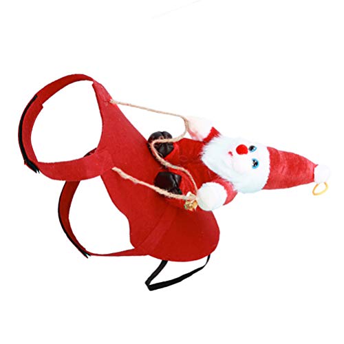 ULTECHNOVO Cachorro Santa Fantasia de Natal Vaqueiro Montando Cavalo Roupa Roupa AdorÃ¡vel Vestir Ro