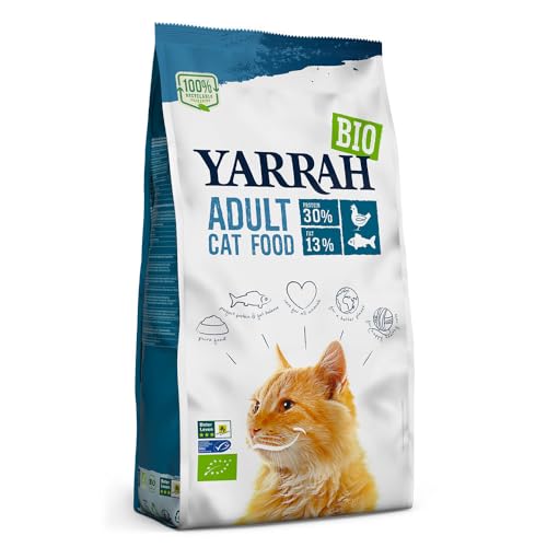 YARRAH Bio Katzenfutter trocken | Hochwertiges Premium Trockenfutter für Katzen | Hoher Nährstoffanteil | Futter für Katzen ab 12 Wochen mit...
