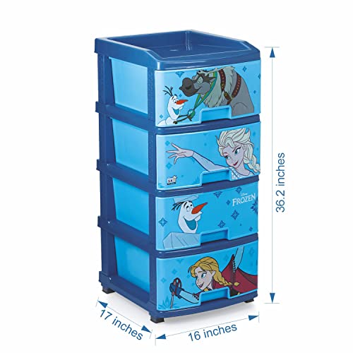 Image of SKI Homeware Vintage Chest of Drawers For Kids (Frozen) | Spacious, sturdy & easy to move on wheels