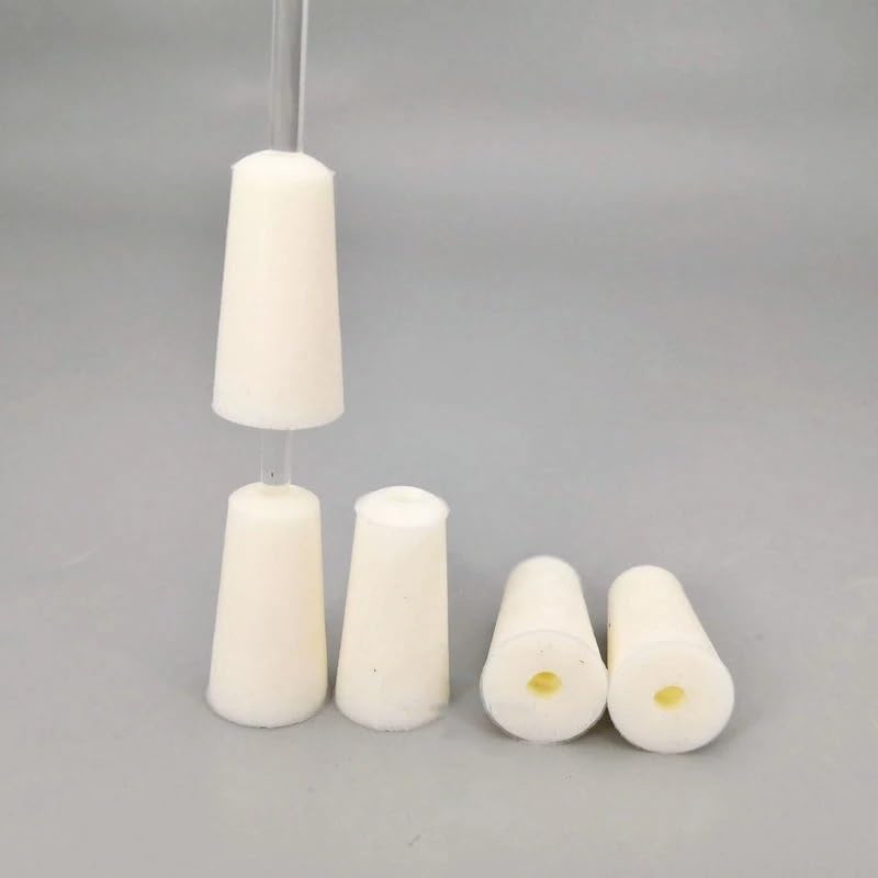 10pcs Laboratory Silicone Stopper Test Tube Caps - Hollow Plug for Experiment, Non-Toxic & High Temperature Resistant(24-30mm)
