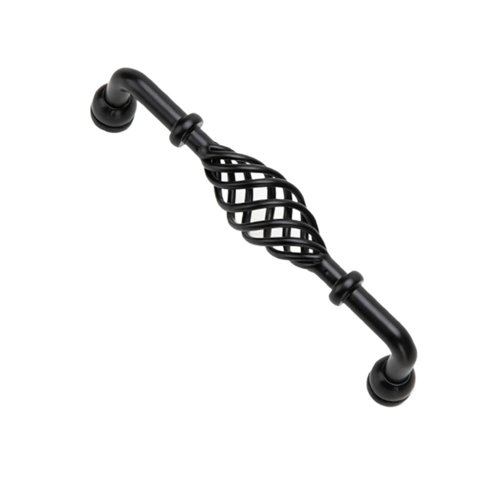 Yonmledo Type7 Black 128Mm Brass Vintage Drawer Handles 2Pcs Out Antique Bronze Home Hardware Handle Pull With Screws Cupboard Furniture Handles Drawer Knobs Door Knob Cabinet Pullers(Type7 Black 128Mm)