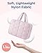 BAGSMART Travel Toiletry Bag with Jewelry Organizer, Hanging Travel Bag for Toiletries, Puffy Makeup Cosmetic Bag Organizer, Carry-on Travel Accessories Essentials, Pink-M