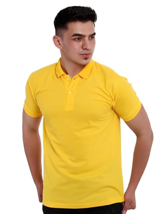 Men's Regular Fit Polo T-Shirt | Stylish Cotton Blend Collar for Casual & Semi-Formal Wear | Half Sleeves, Breathable Soft Fabric, Plain Classic Design T Shirt-picture-25