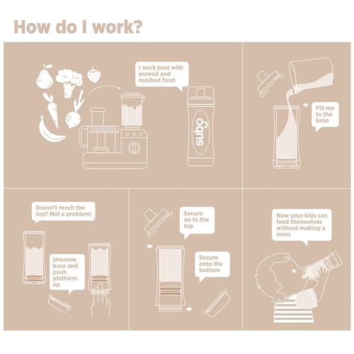 Est 2020 Babeehive Fine Baby Goods FB-AMZ-OATMEAL Subo Baby Food Bottle thumb #6