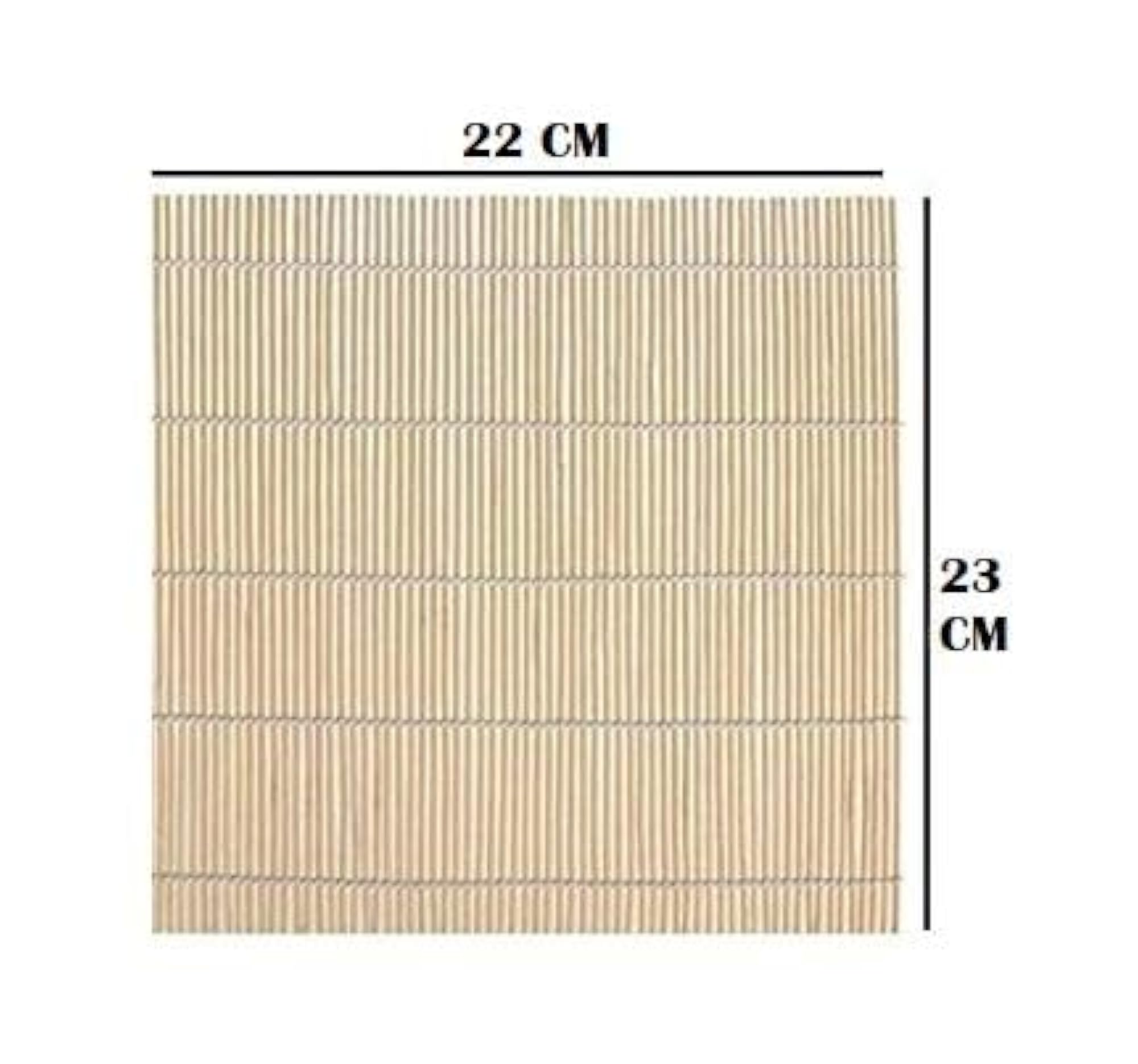 Natural Bamboo Sushi Rolling Mat with Chopsticks Set