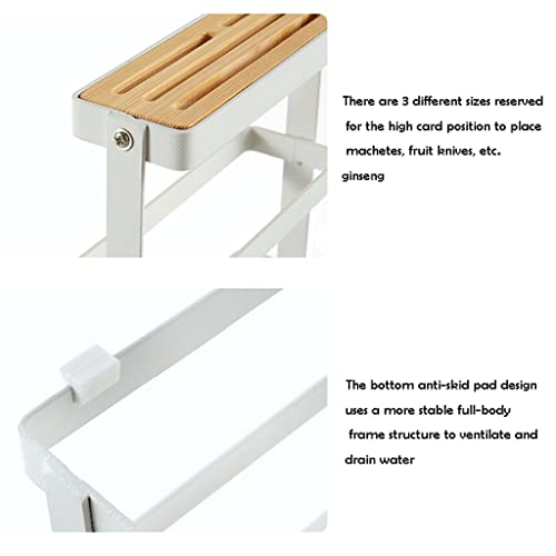 Bloque de cuchillos con soporte de tabla que optimiza el secado de utensilios 4