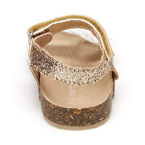 Carter's Girl's Ella Hook and Loop Sandal, White, 11 Little Kid2