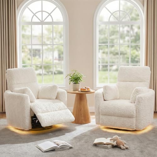 HUSFU Power Swivel Rocker Recliner