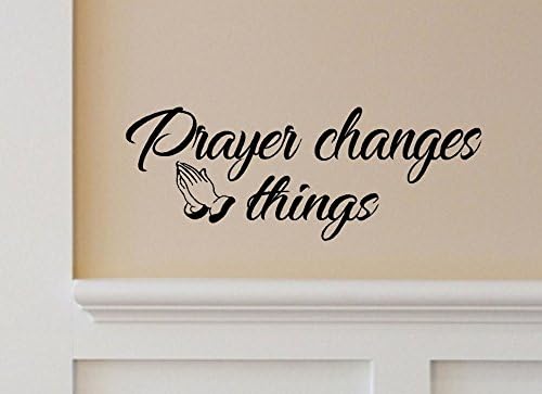BERRYZILLA Prayer Changes Things Decal Motivational Inspirational Quote Wall Sticker Decoration Decor