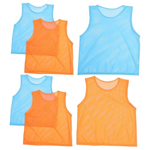 Toddmomy 6 piezas Petos de Entrenamiento Transpirables para Fútbol y Baloncesto Adultos Kit Entrenamiento Equipos Colores Brillantes Resistente y