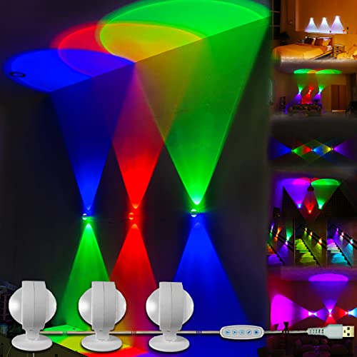Acnctop Novelty Ambient And Mood Lighting 360° Rotating Diy Wall Art Decor Rgb Bar Led Wall Light For Bedroom,Living Room,Room,Hallway,Stair,Modern Home Decoration #TOP7