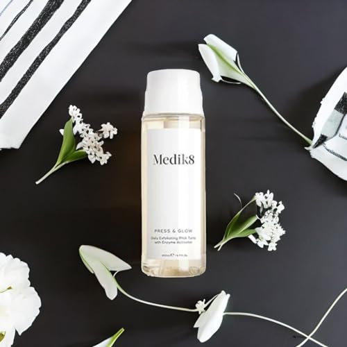 Medik8-Press-Glow-Daily-Exfoliating-PHA-Tonic-with-Enzyme-Activator-Polyhydroxy-Acid-Toner-Gentle-Cleansing-Exfoliant-for-Clarifying-Skin-Toning-and-Redness-For-Radiant-Glass-Skin-67-oz Medik8 Press & Glow Daily Exfoliating PHA Tonic with Enzyme Activator - Polyhydroxy Acid Toner - Gentle, Cleansing Exfoliant for Clarifying, Skin Toning, and Redness - For Radiant Glass Skin - 6.7 oz - Image 4