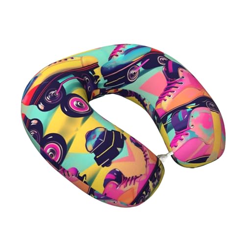 Almohada espuma viscoelástica U para viaje negro miniatura 2