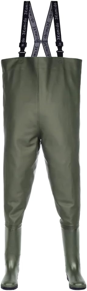 Los vadeadores de pesca 3Kamido Classic Serie 680 son pantalones de deporte con botas de goma soldadas de alta calidad. Su tecnología de soldadura de doble cara garantiza la estanqueidad de las costuras. Viene en una bolsa para fácil almacenamiento y transporte, con un separador en las arrugas para evitar el deslizamiento del cinturón. Equipados con tirantes de goma para los hombros. Color: Negro y Verde.