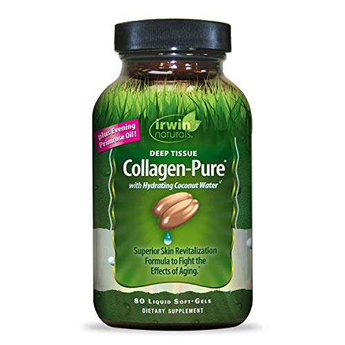 Irwin Naturals Deep Tissue Collagen-Pure with Coconut Water - Intensive Skin Nourishment - 80 Liquid - //coolthings.us