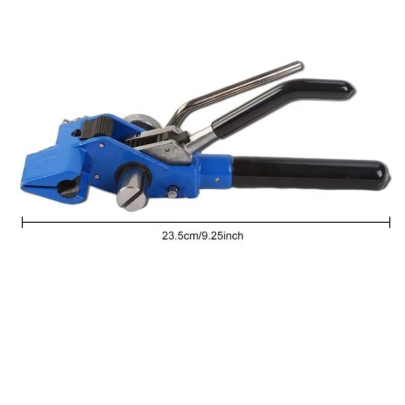 Herramienta de pistola de amarre de cables de trinquete, alicates tensores con cortador integrado para bridas de cremallera de 4,6 a 20 mm, herramienta de flejado de tensión ajustable para