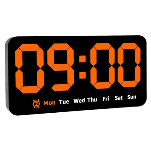 Generico Despertador digital, despertador de escritorio digital, alarma fuerte con pantalla de temperatura, reloj de dormitorio, funciona con pilas para los que tienen el sueño profundo, niños y