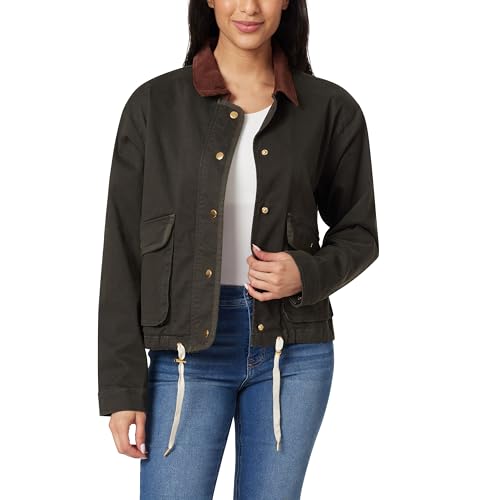 Angels Forever Young Women's Everflex Relaxed Stretch Canvas Barn Jacket