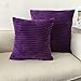 1 szt. Pluszowa poszewka na poduszkę w paski dekoracyjne poszewki na poduszki na sofę-50x50cm, ciemnofioletowa!