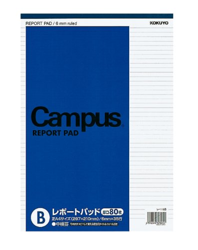 �R�N�� �L�����p�X ���|�[�g�p�b�h A4 B�r 80�� ��-118BN