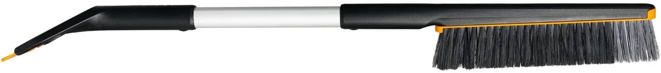 Fiskars Plus Car Snow Brush and Ice Scraper, 2 Brush Zones, Scraper with Hard and Soft Edge, Long, 76 cm, with Interchangeable Parts, 1078494