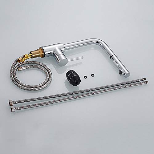 Mitigeur rotatif eau chaude froide avec bec extractible