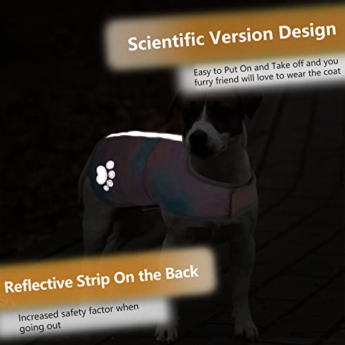 Image of Queenmore Dog Winter Coat, Cold Weather Fleece Dog Jackets for Medium Dogs