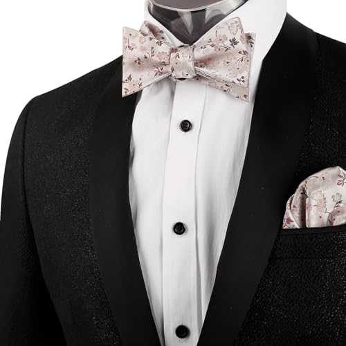 Image of Alizeal Mens 2pcs Floral Bow Tie Set