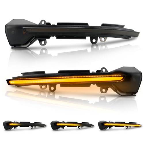 D-Lumina Clignotants dynamiques LED pour rétroviseur latéral, clignotants séquentiels, compatible avec Seat LEON III 5F à partir de 2013, IBIZA V KJ1 à partir de...