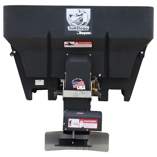SaltDogg SHPE0750 Electric Poly Hopper Spreader 0.75 Cubic Yards Black