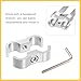 REPAIROCK 8pcs Car AN6 14mm Hose Separator Clamp Fitting Adapter Oil Line Brake Line Aluminum Alloy Bracket Fuel Line Mounting Divider Silver Tone Auto Replacement Parts