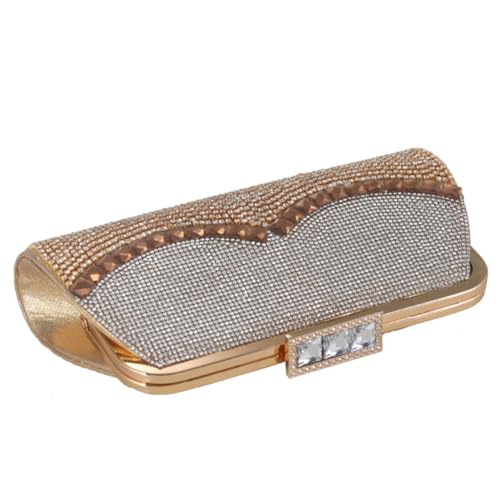Paquet de banquet doré chic pour femme sac de soirée design brillant Alasum
